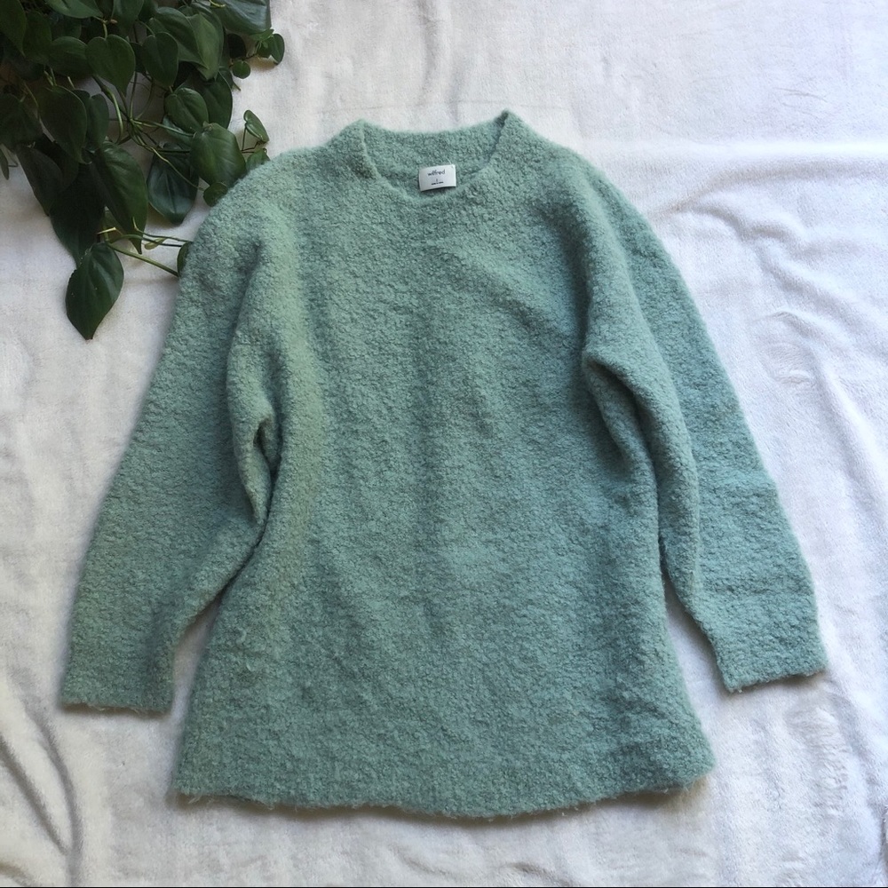Aritzia Wilfred Seafoam Green Alpaca Sweater